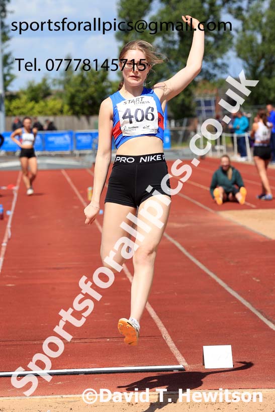 Womens Under-20s long jump, 2024 Northern Senior and Under-20s Track and Field Champs, Middlesbrough.  Photo: David T. Hewitson/Sports for All Pics